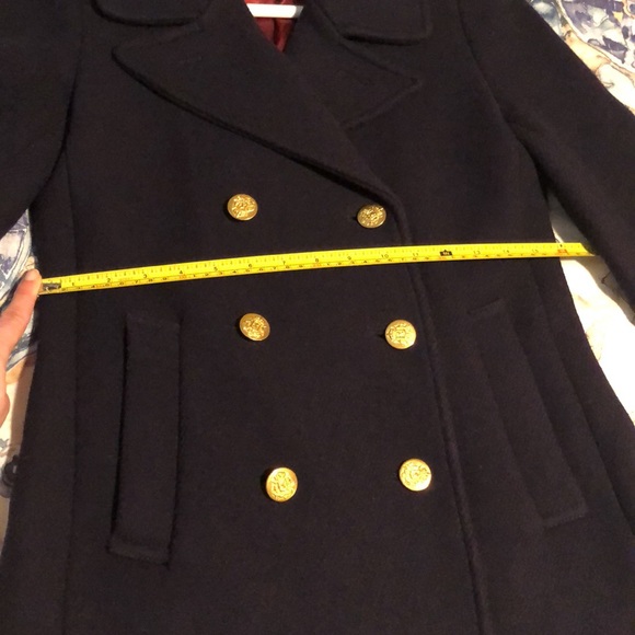 J. Crew Stadium Cloth Coat NAVY - Picture 8 of 11